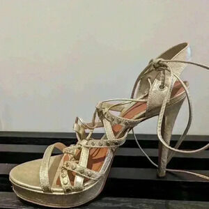 Gold High  Heels